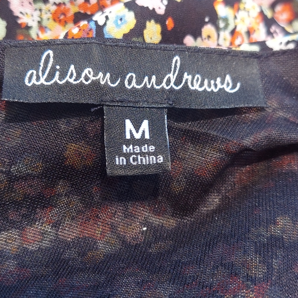 ALISON ANDREWS Micro Floral Ruffle Dress - Picture 3 of 6